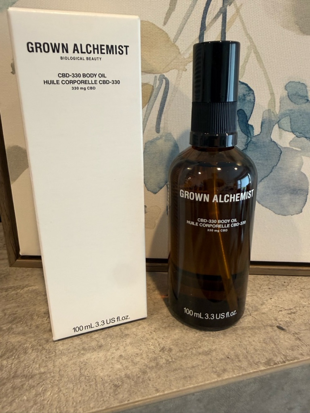 NIB 100ml/3.3oz Grown Alchemist CBD-330 Body Oil - Brown